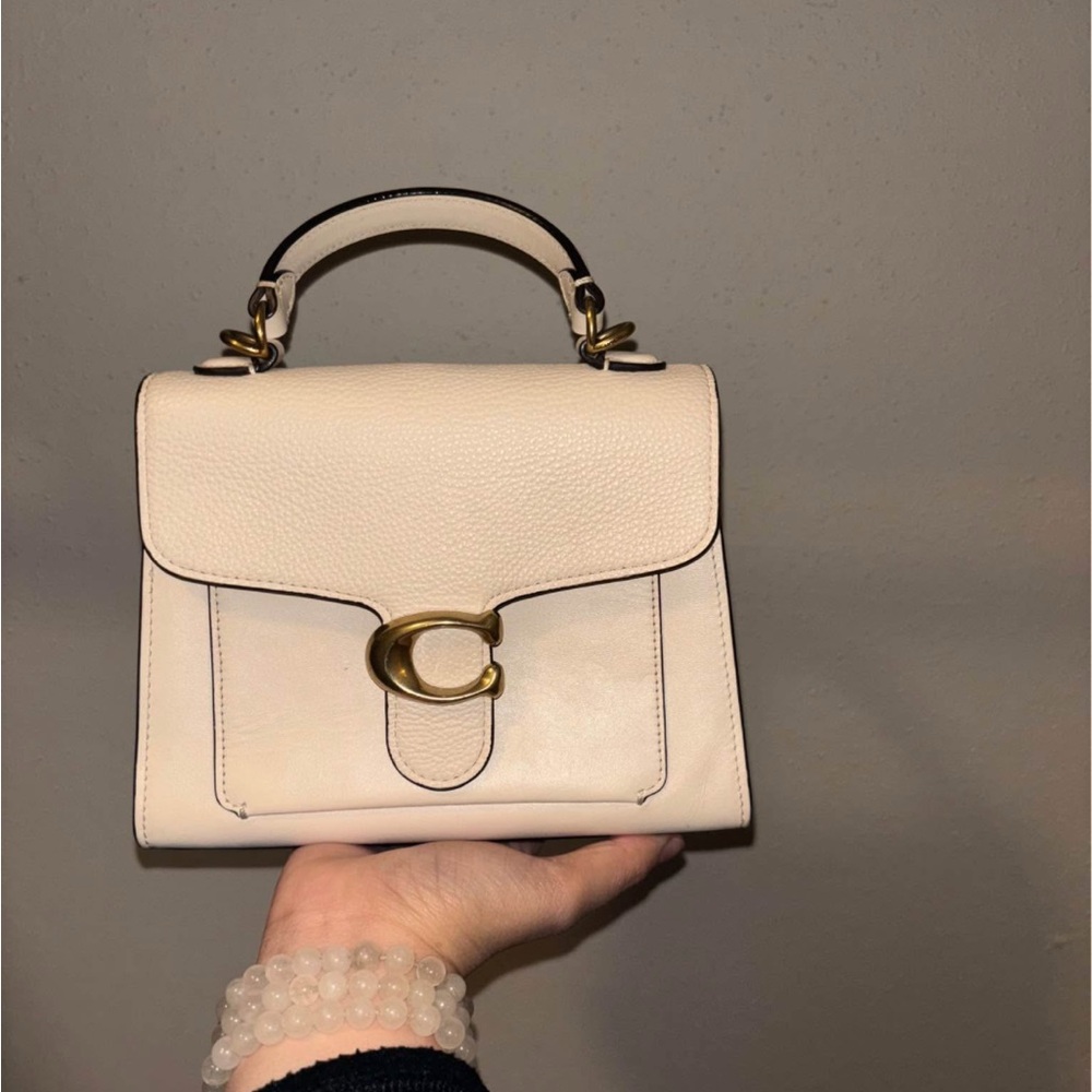 Coach Cream Mini Bag with Gold Hardware